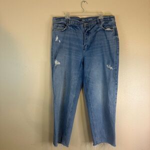 Old Navy Medium Blue extra high rise sky hi straight Jeans 20
